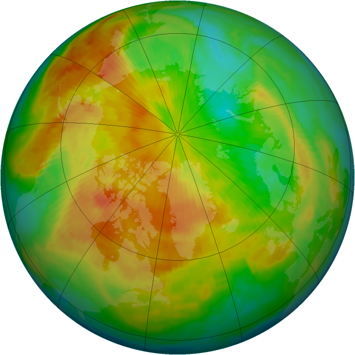 Arctic ozone map for 26 April 1997